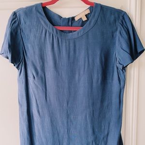 navy blue blouse from banana republic